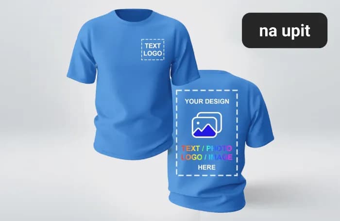 Paraprint plave majice crop dizajn